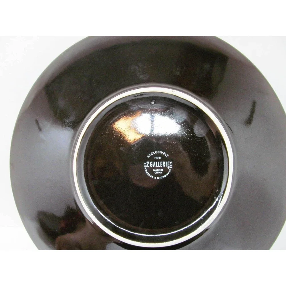 Z Gallerie Coffee Dark Brown Set Of Three  11 1/2